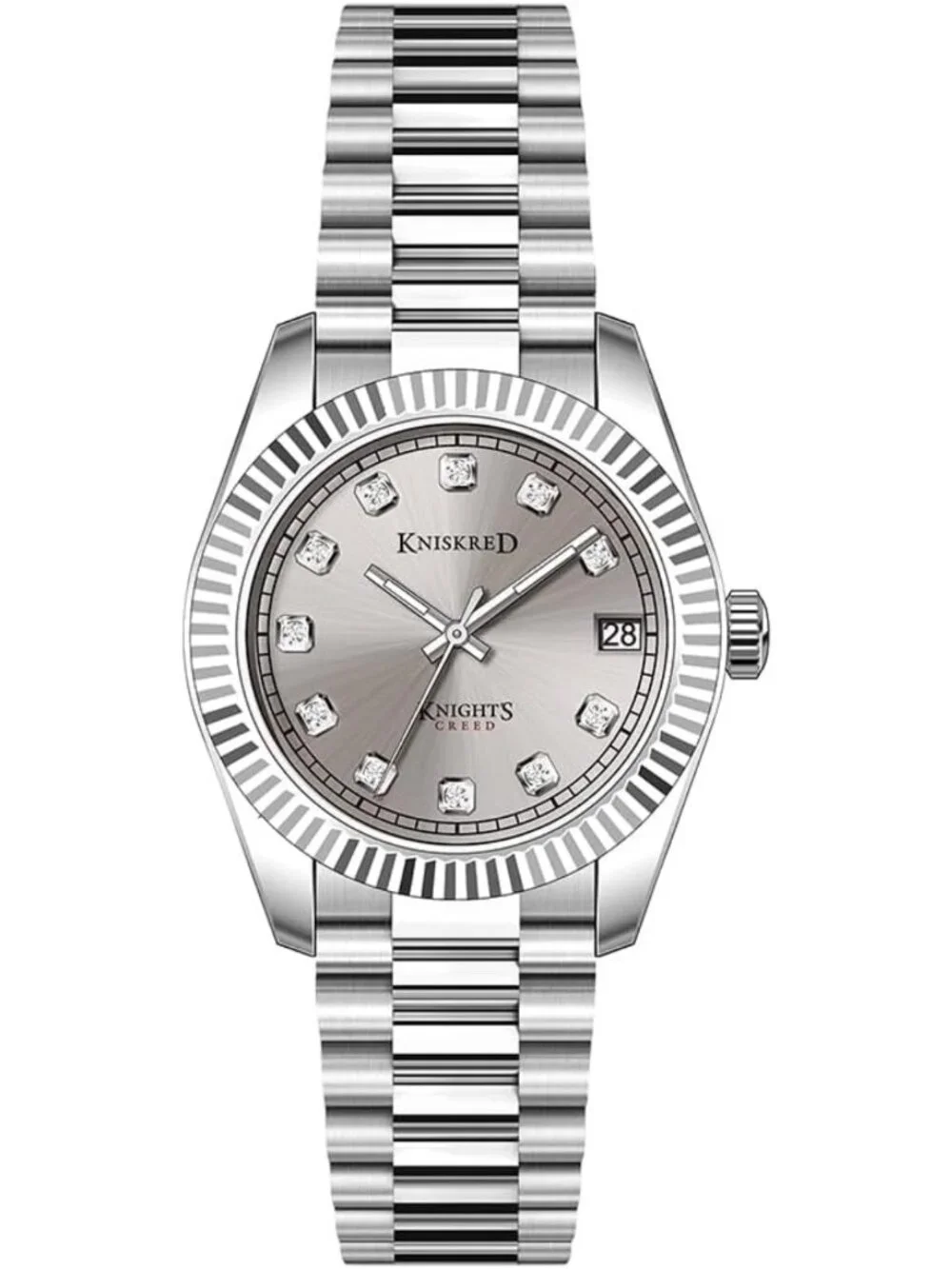 Elegant Women's Classic Dress Watch with Crystal Accents - Timeless Style